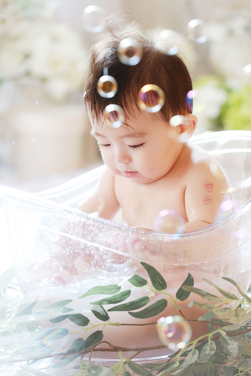 ミルクバスの作り方🛀. . ハーフバースデーや1歳の誕生日で やる