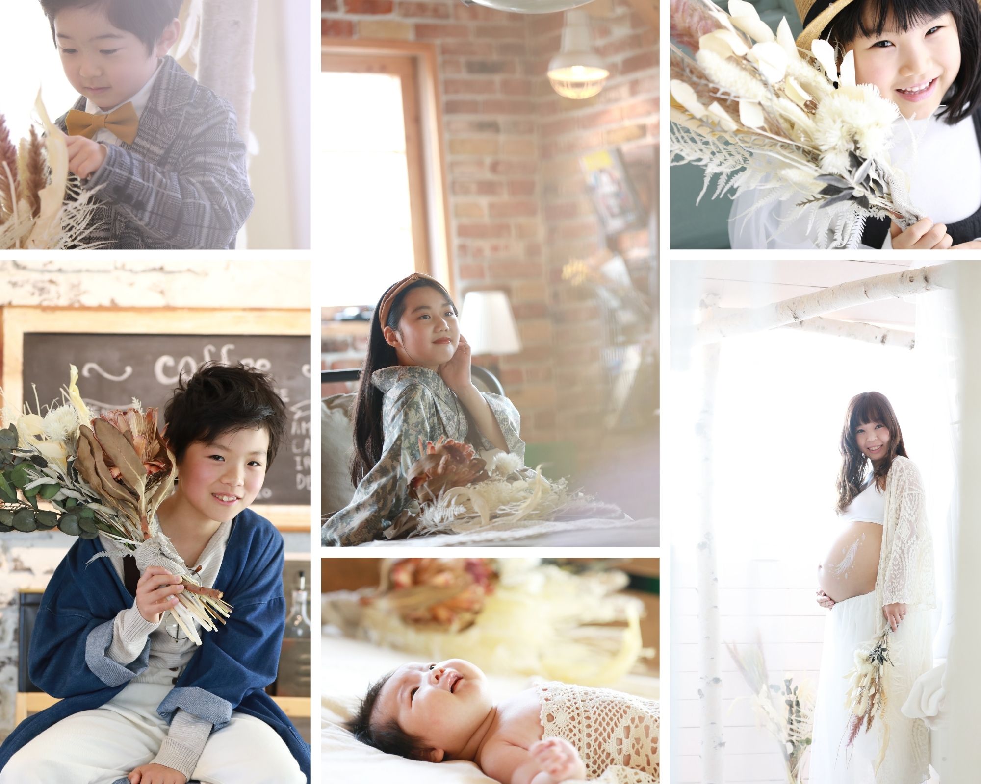 撮影を彩るドライフラワー 深坂美幸 子供から家族まで自然でおしゃれに残す人生の写真館 ライフスタジオ