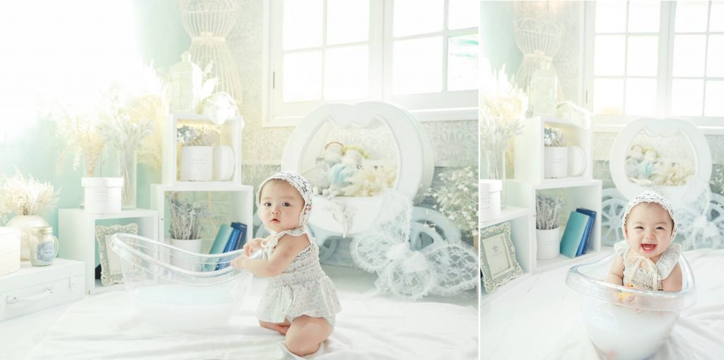 1歳記念に大人気のスマッシュケーキ撮影&ミルクバス撮影♡両方が叶う|栃木県小山市にある宇都宮市・栃木市・佐野市・古河市・結城・真岡市・久喜市からも近いライフスタジオ小山店