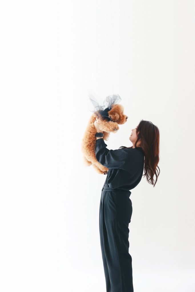 横浜フォトスタジオで犬と一緒の写真